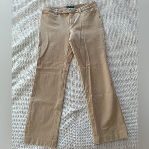 Ralph Lauren Women’s Tan Adelle Cotton Preppy Pants Size 6P